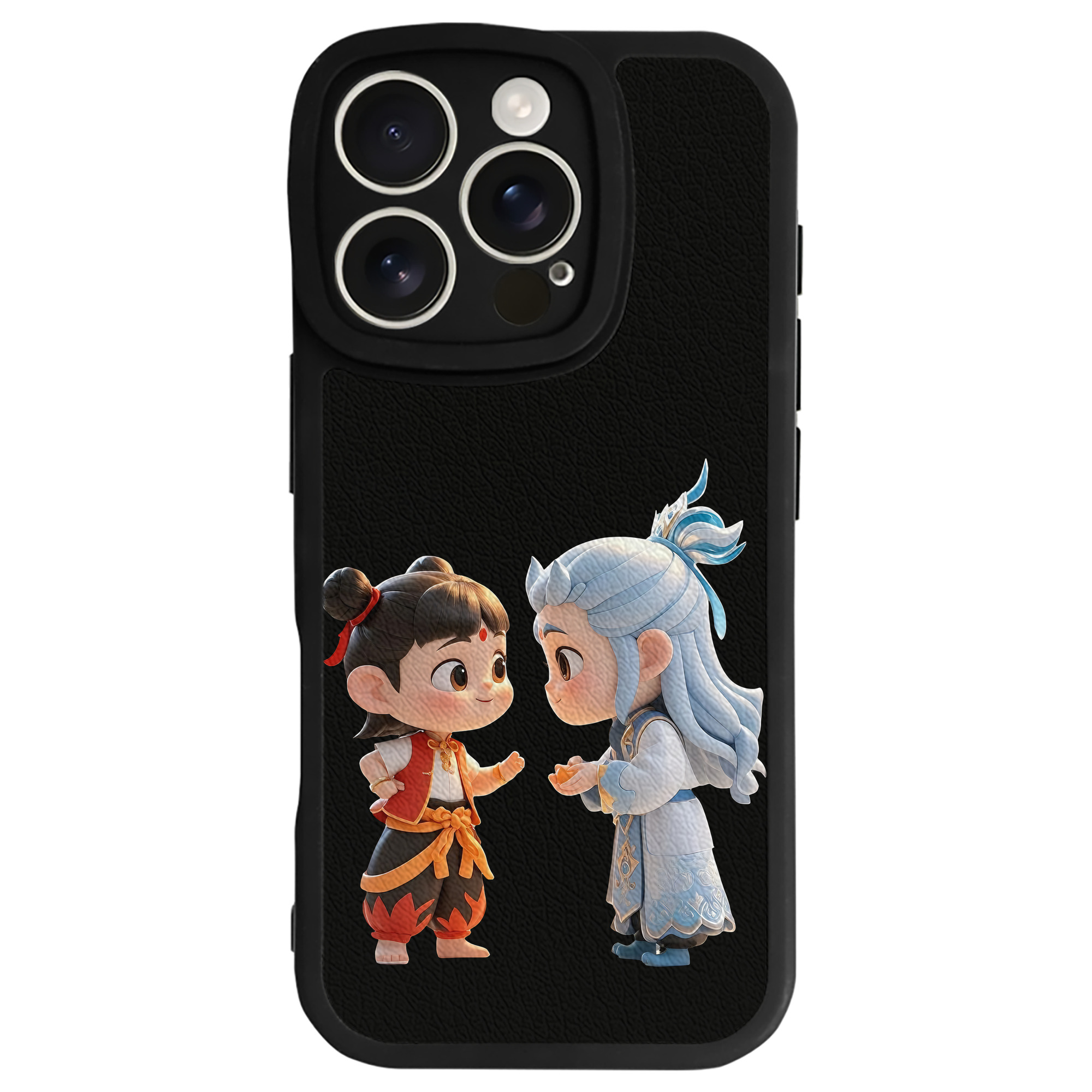 （画像用） Ne Zha 2 ナタ 魔童の大暴れ 【iPhone 16シリーズ対応】シリコンスマホケース（レザー調） 材質：シリコン